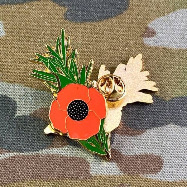 Rosemary Poppy Lapel Badge